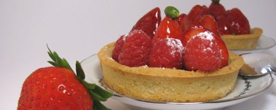 Tartelette fraise framboise sans gluten