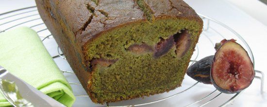 Cake sans gluten matcha figue titre