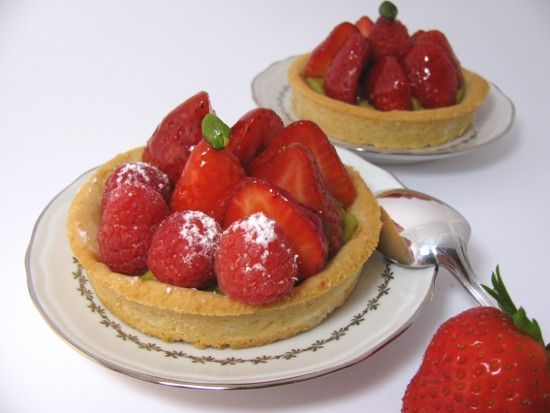 Tartelette fraise framboise sans gluten