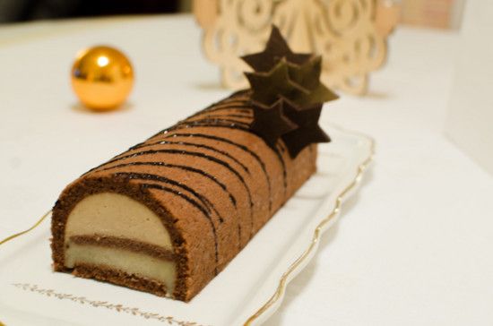 Buche sans gluten marron poire