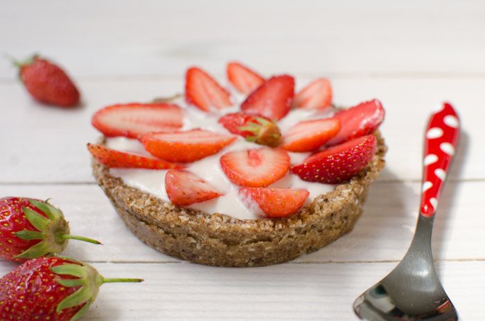 Fraisier sans gluten ni lactose en verrine