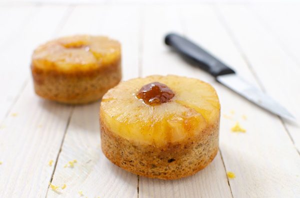 Gâteau renversé à l'ananas sans gluten