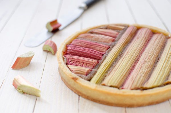 Tarte à la rhubarbe sans gluten